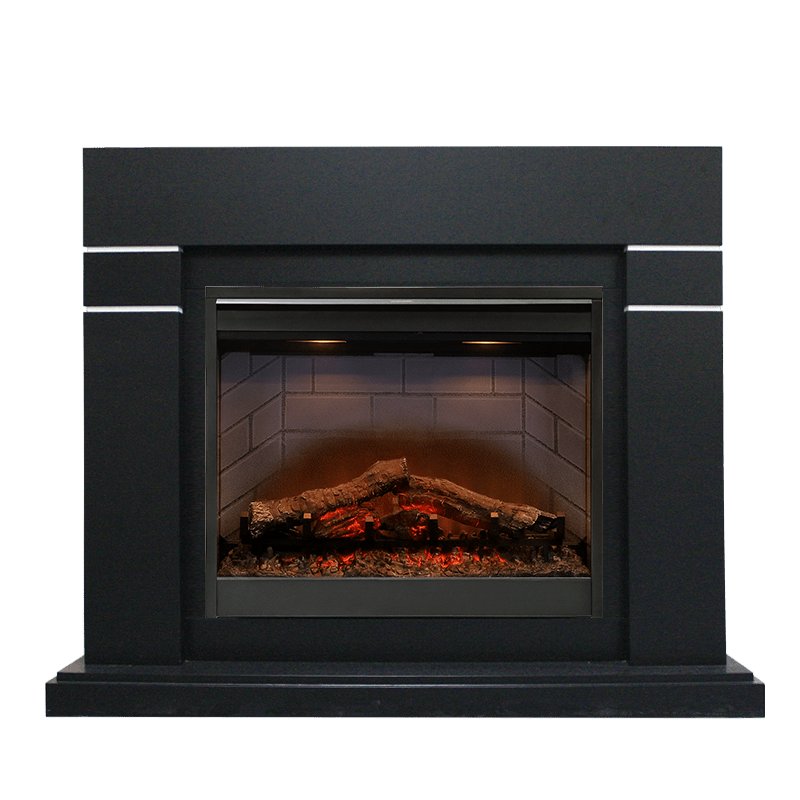 Каминокомплект Lindos - Черный (Высота 985мм) с очагом Symphony 26'' DF2608-INT