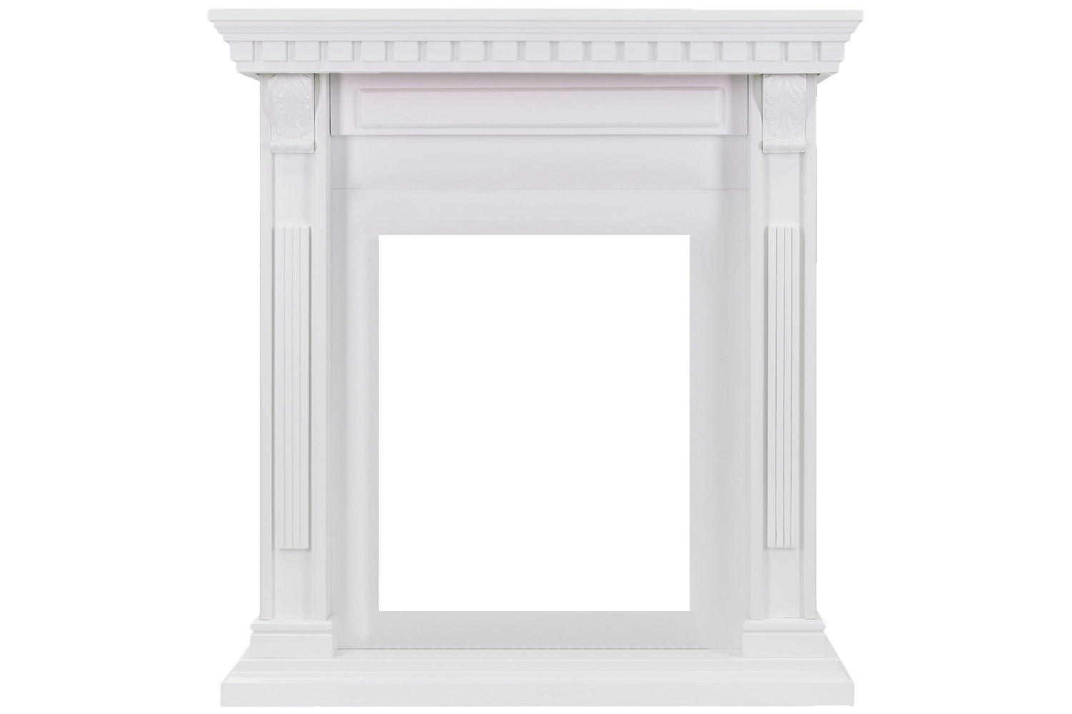 Каминокомплект Orlean - Белый с очагом Majestic FX M Black
