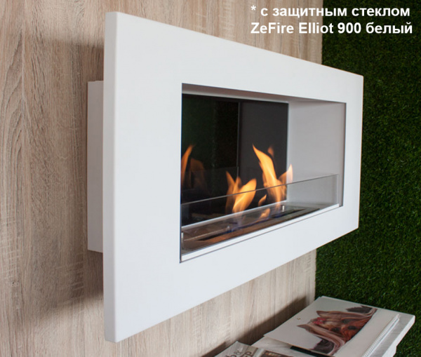 Биокамин Elliot 1500 белый со стемалитом (Zefire)