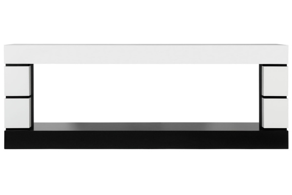 Каминокомплект Modern - Белый с черным с очагом Vision 60 LED
