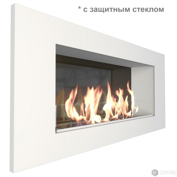 Биокамин Elliot 900 белый со стемалитом (Zefire)